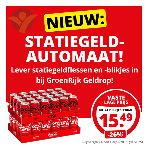 Lever je lege flessen en blikjes in!